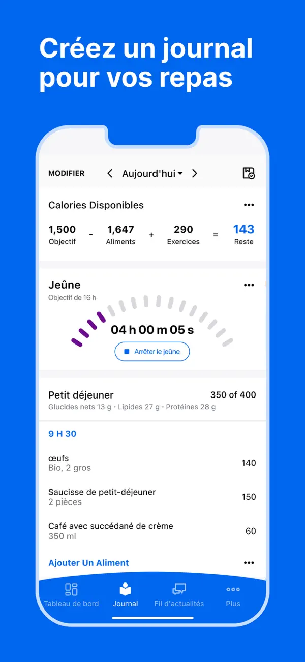 MyFitnessPal sur l'App Store — capture 3 sur 3